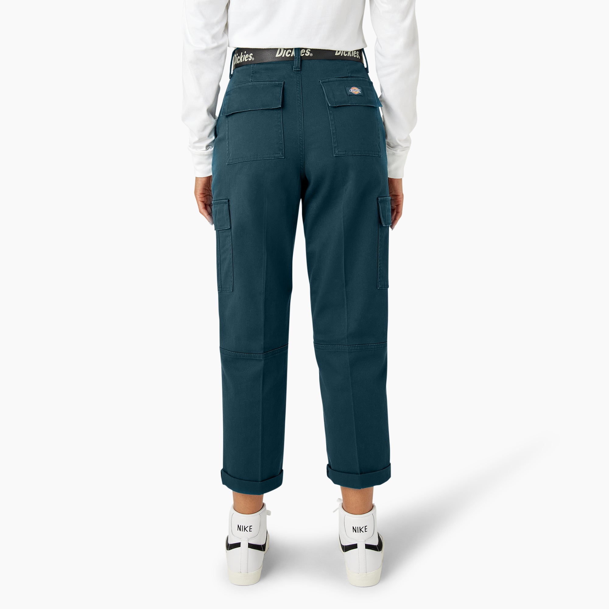 Women's Relaxed Fit Cropped Cargo Pants - Image 2