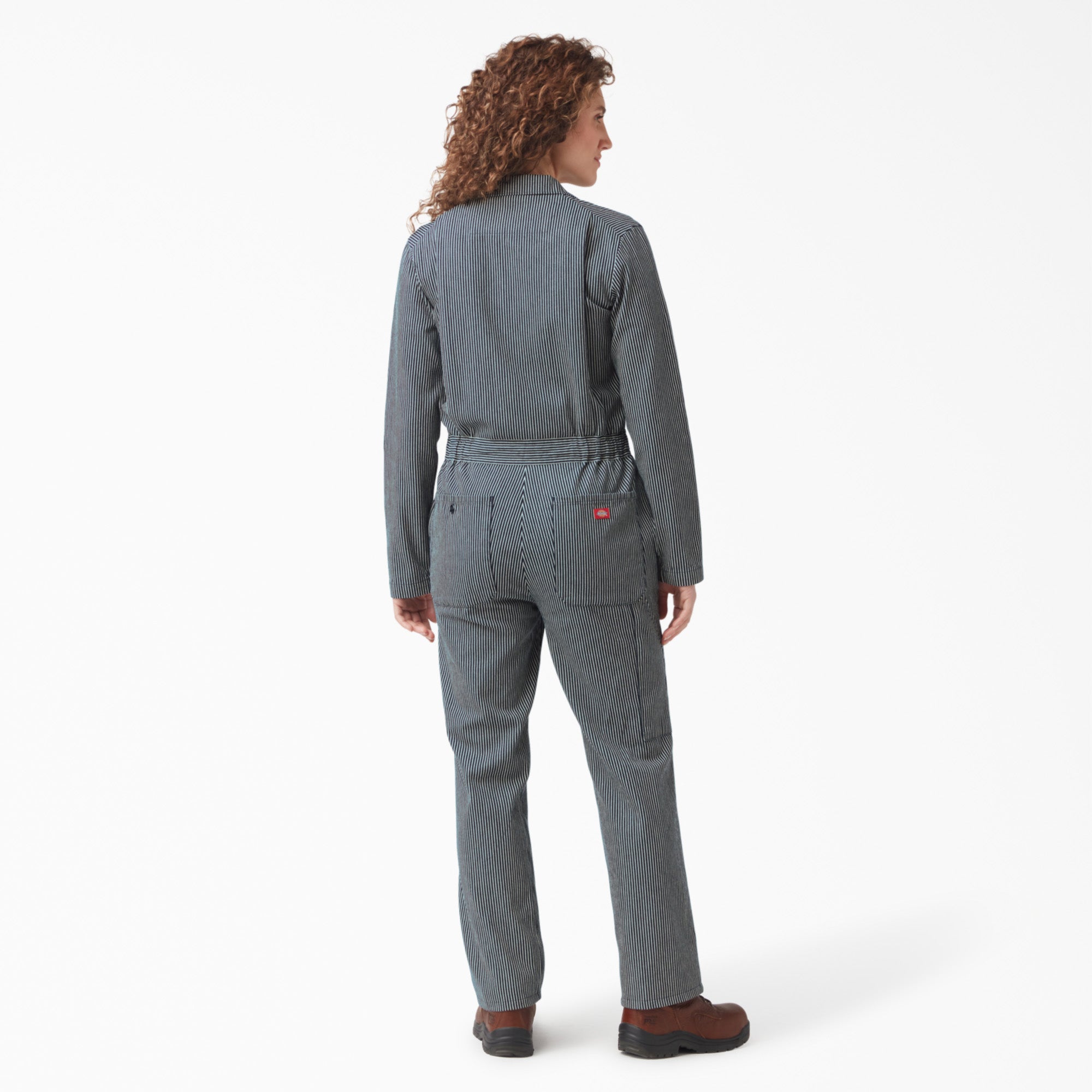 Women's Relaxed Fit Long Sleeve Hickory Stripe Coveralls - Image 2