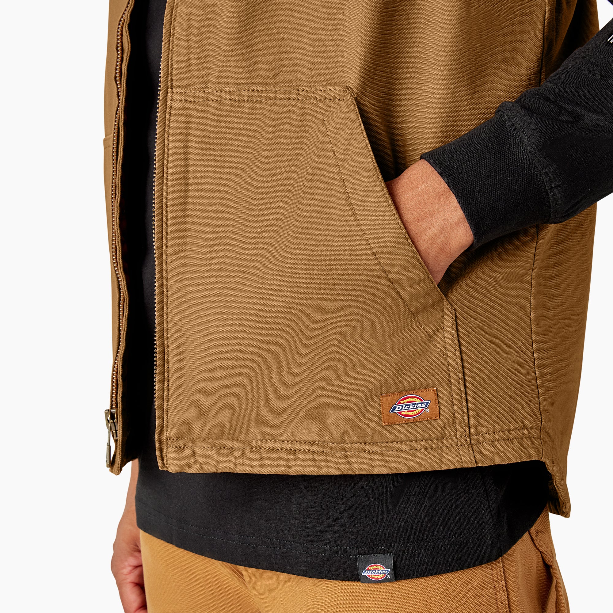 Duck Canvas High Pile Fleece Lined Vest - Image 8