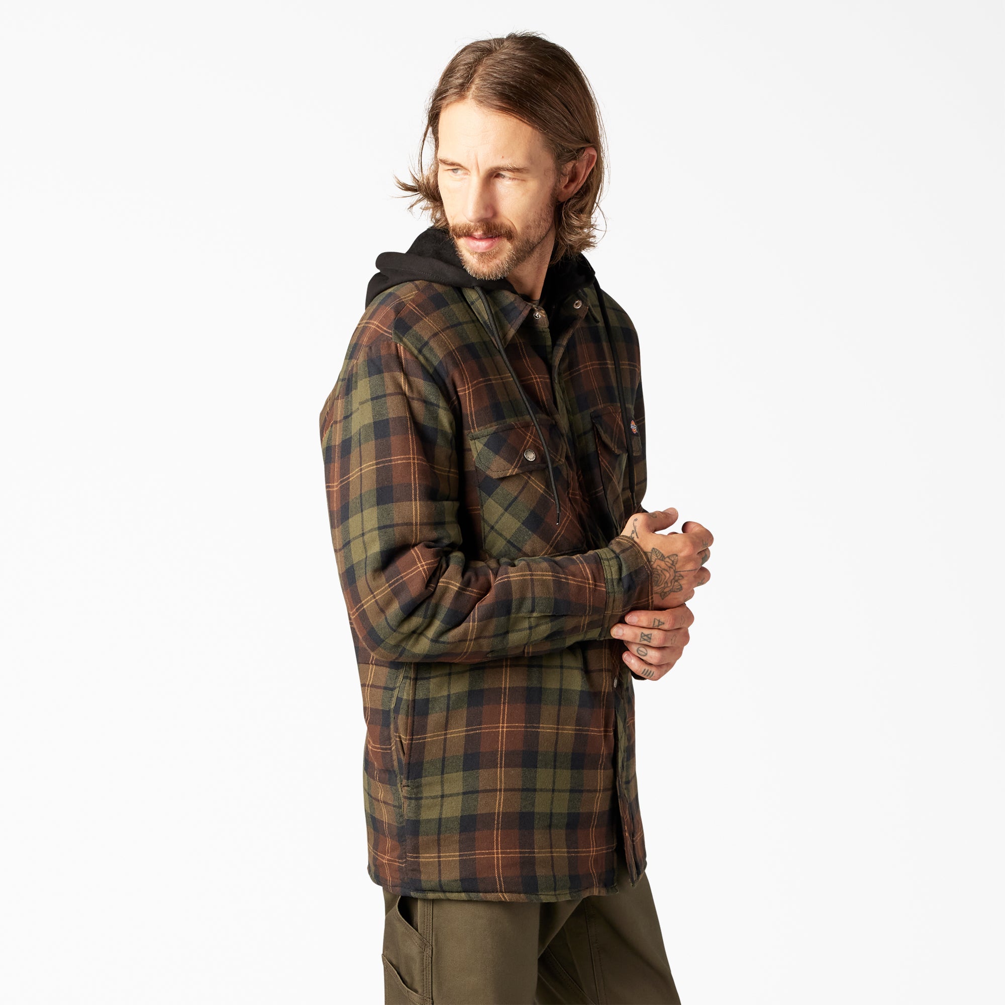 Flannel Hooded Shirt Jacket - Image 4
