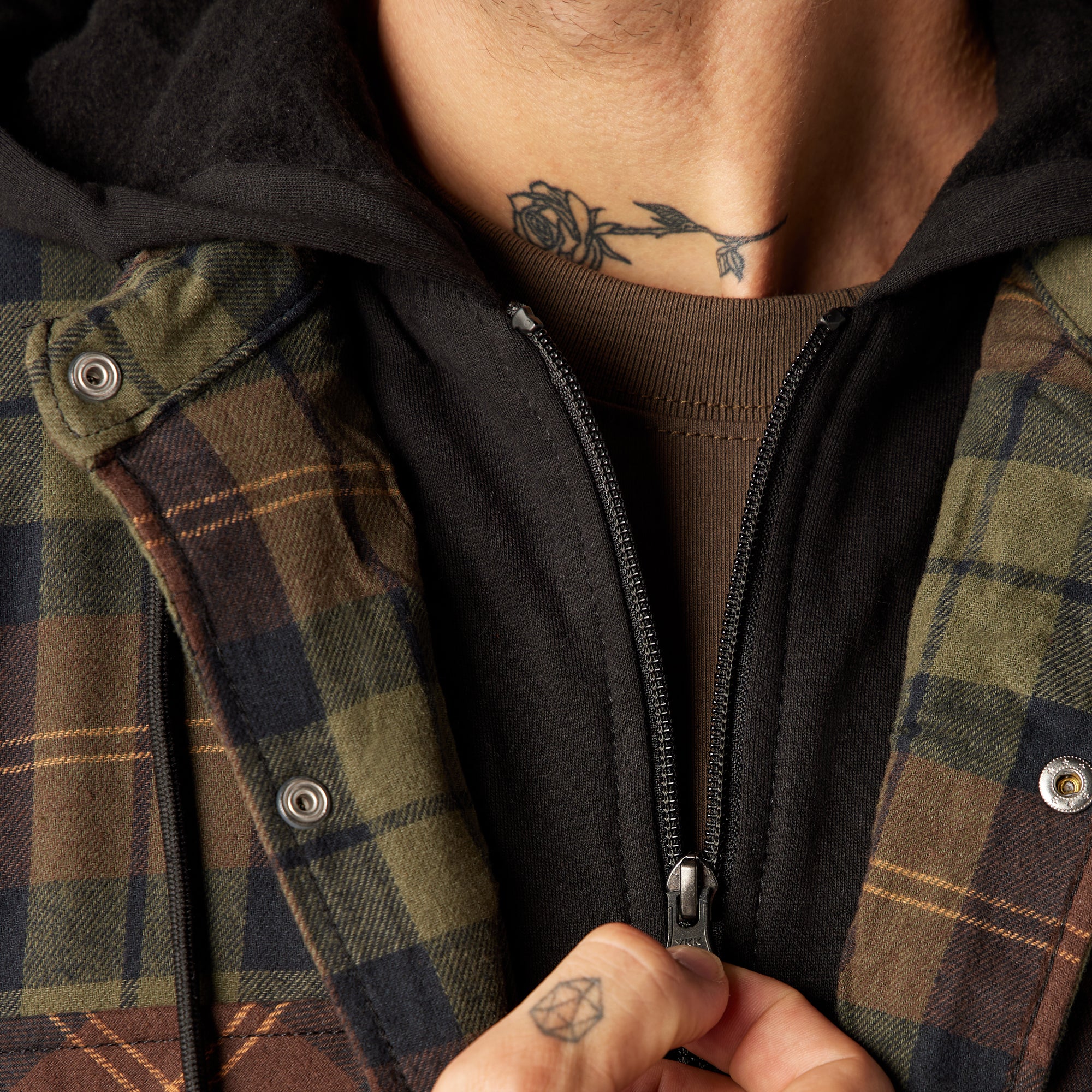Flannel Hooded Shirt Jacket - Image 7
