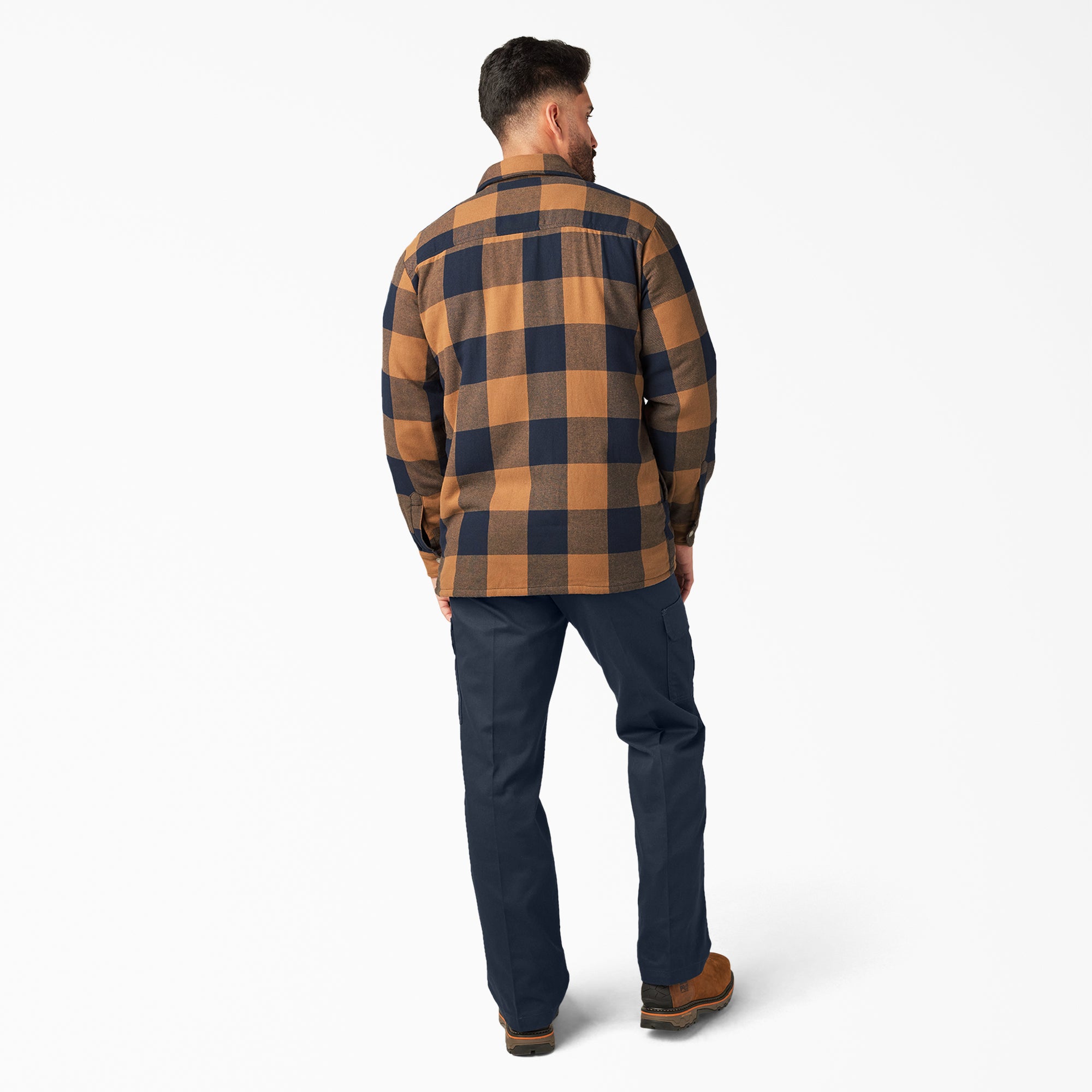Water Repellent Fleece-Lined Flannel Shirt Jacket - Image 5