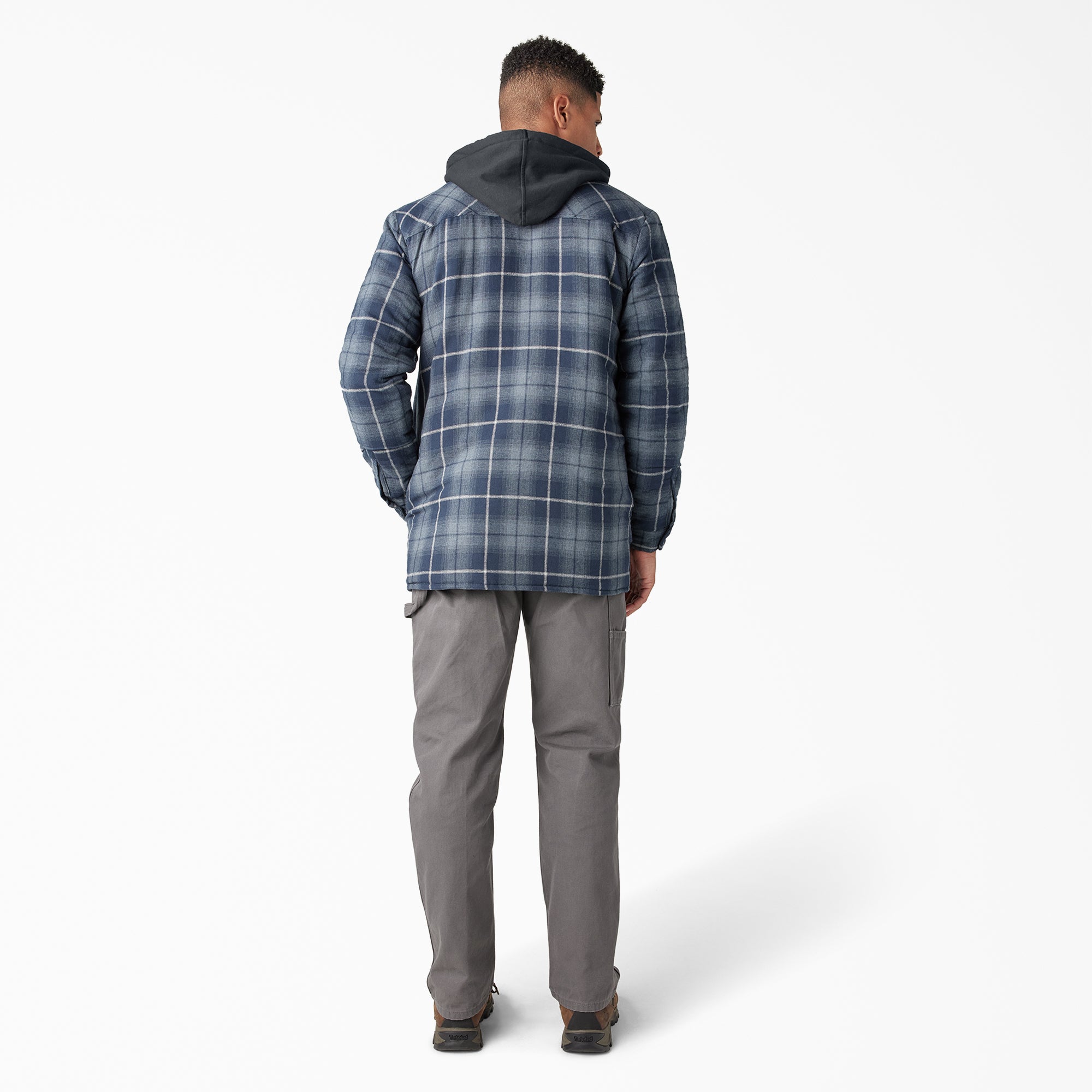 Water Repellent Flannel Hooded Shirt Jacket - Image 5