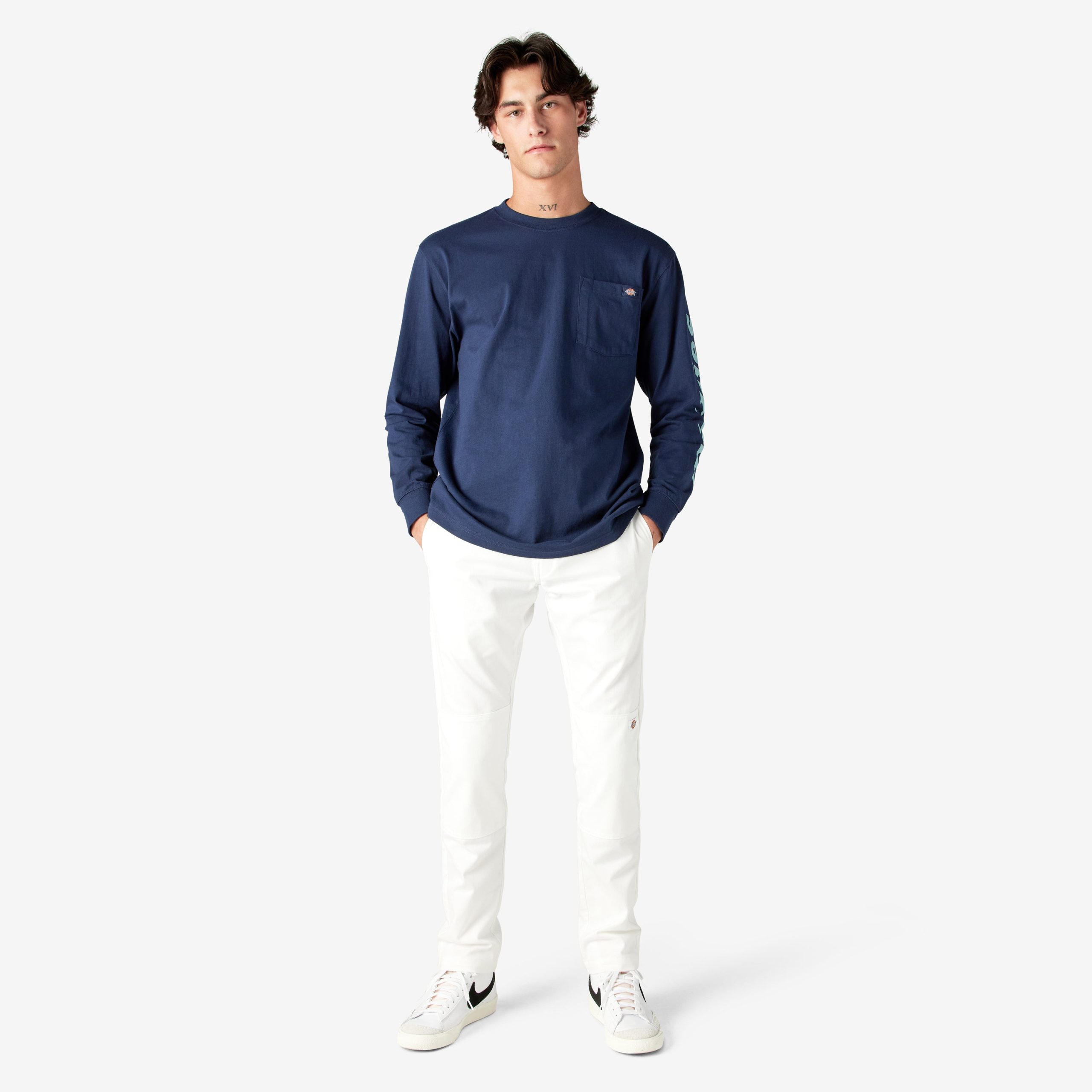 Logo Graphic Long Sleeve Pocket T-Shirt - Image 5