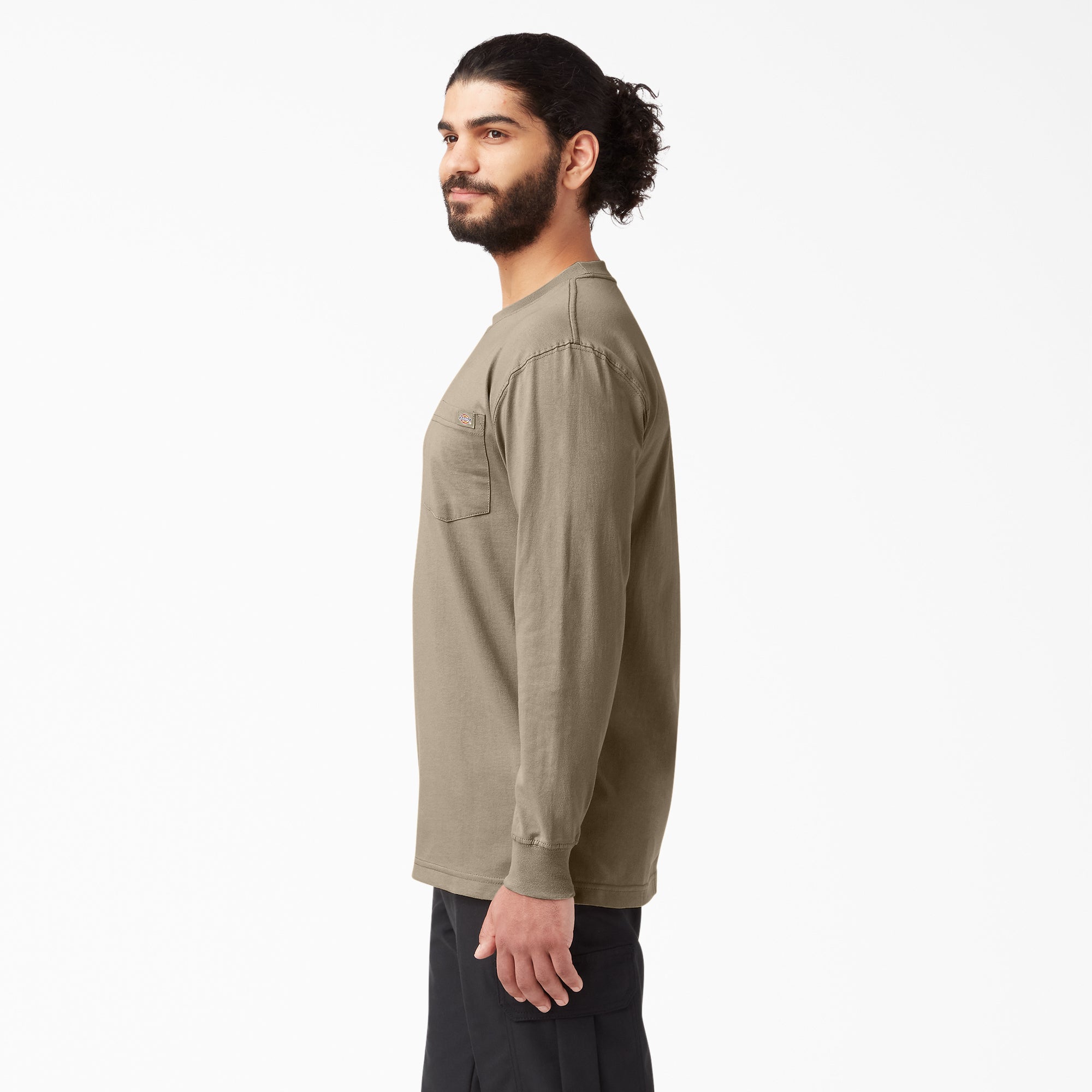 Heavyweight Long Sleeve Pocket T-Shirt - Image 3