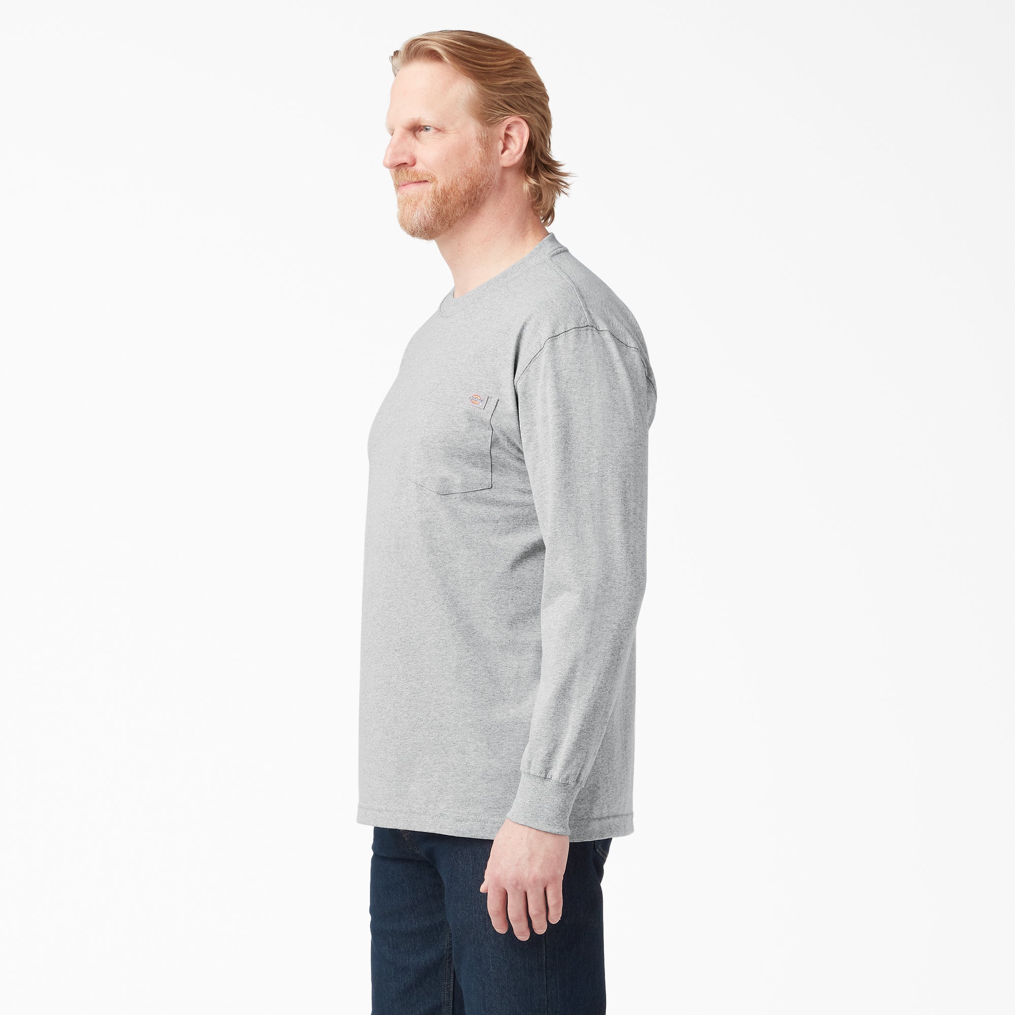 Heavyweight Long Sleeve Pocket T-Shirt - Image 3