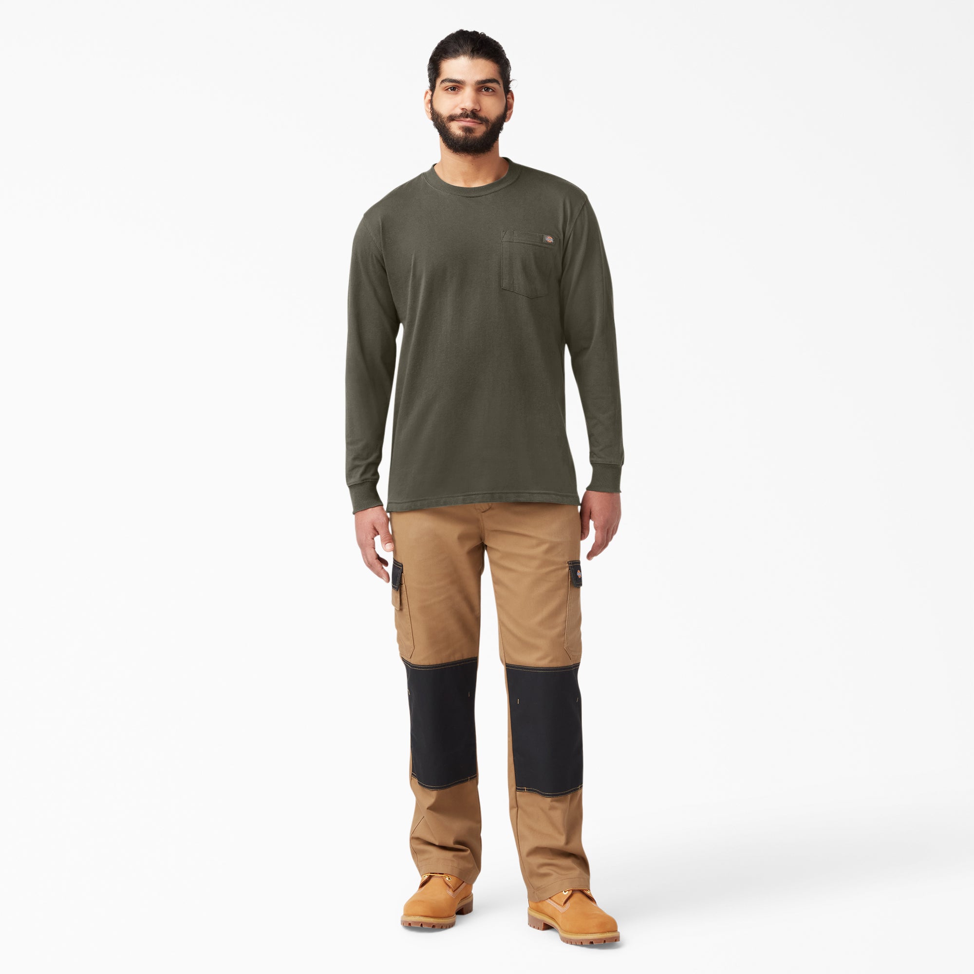 Heavyweight Long Sleeve Pocket T-Shirt - Image 4
