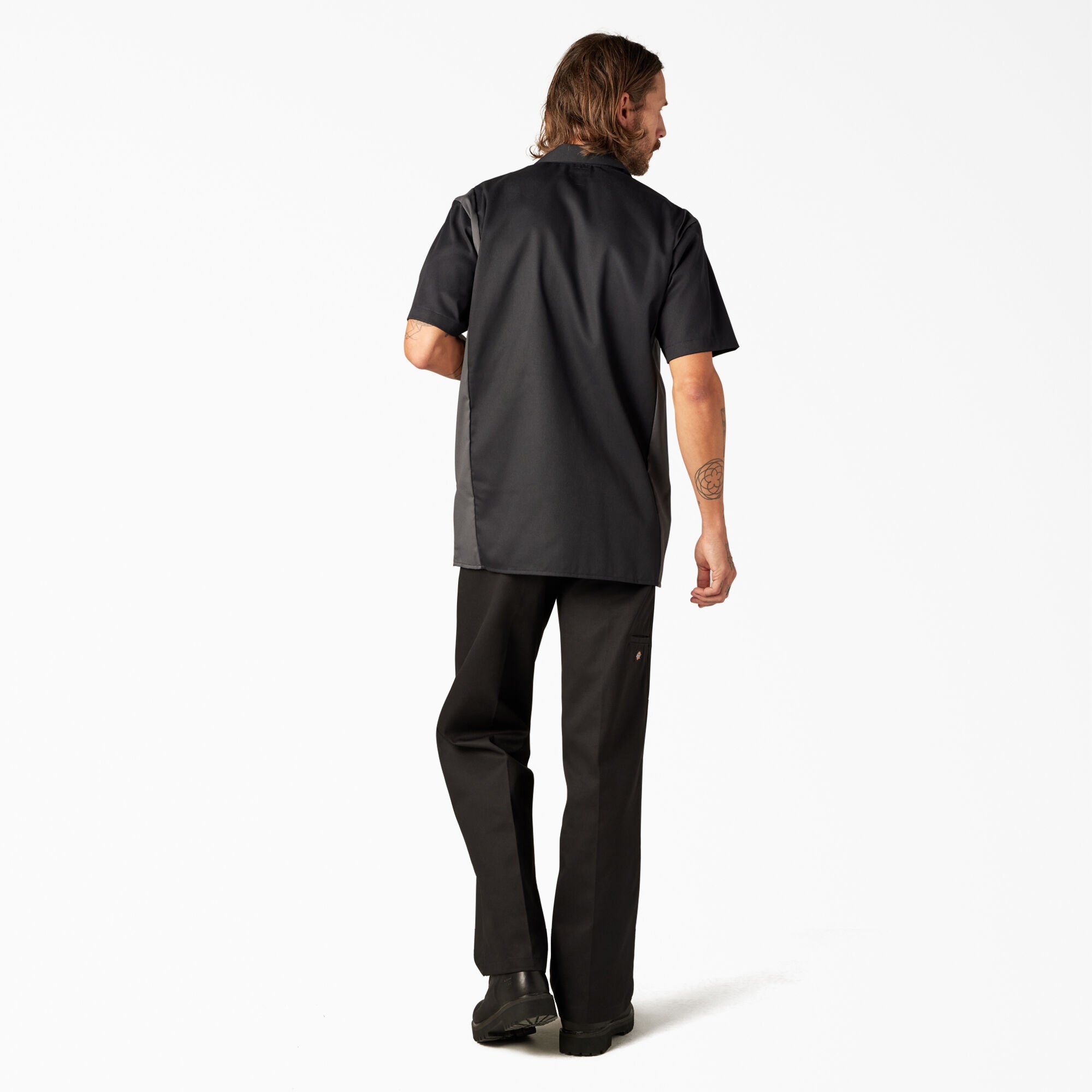 Two-Tone Short Sleeve Work Shirt - Image 6