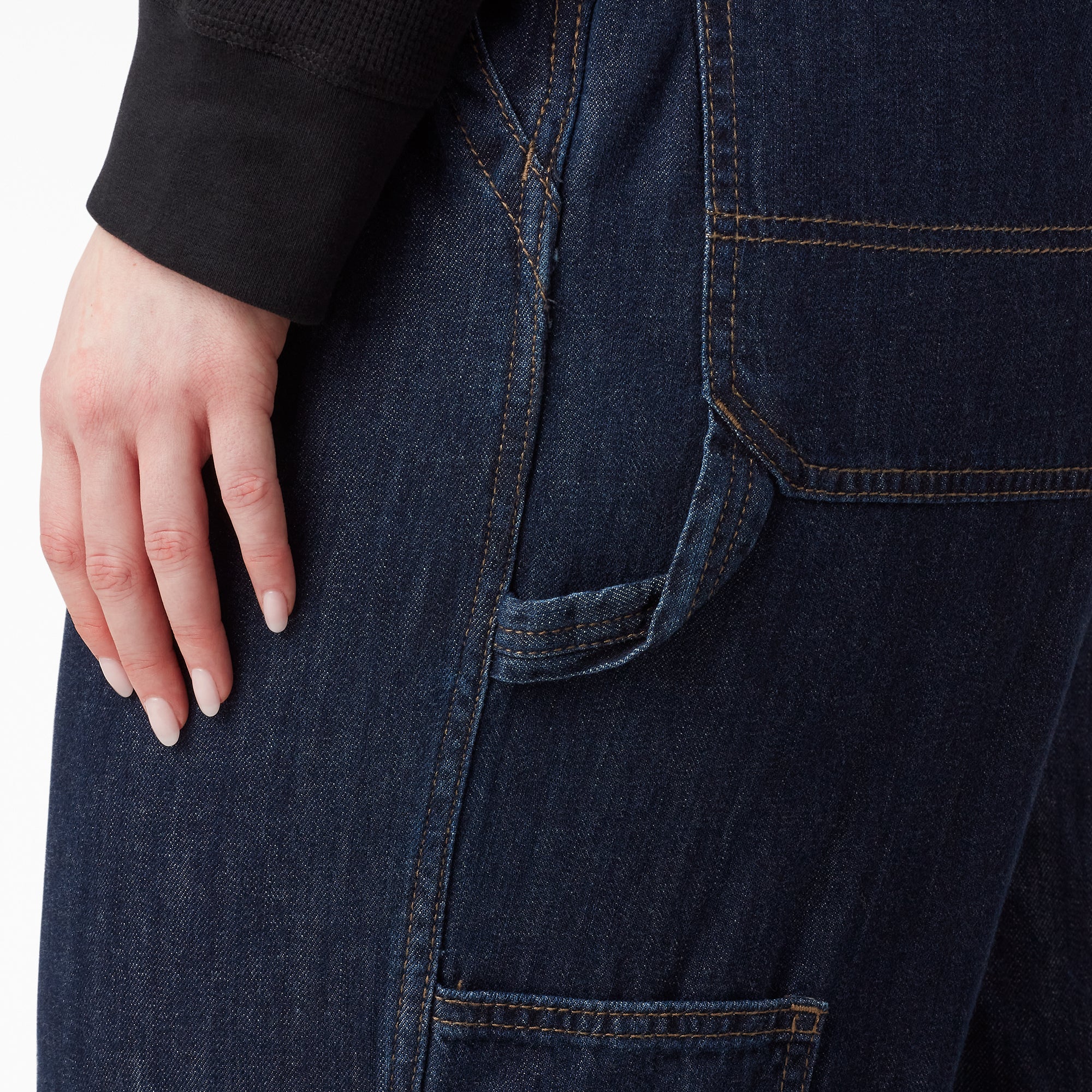 Women's Plus Relaxed Fit Bib Overalls - Image 7