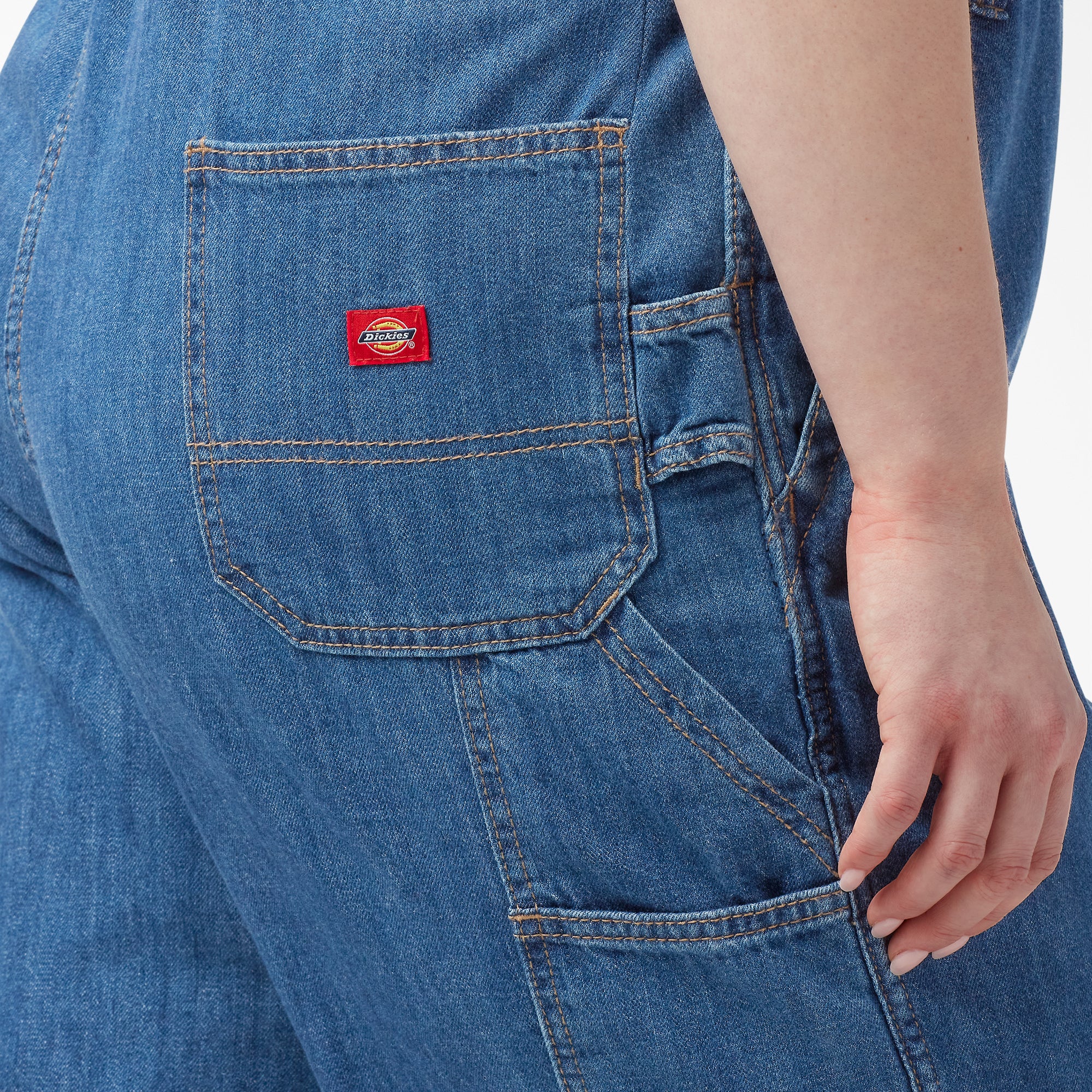 Women's Plus Relaxed Fit Bib Overalls - Image 6