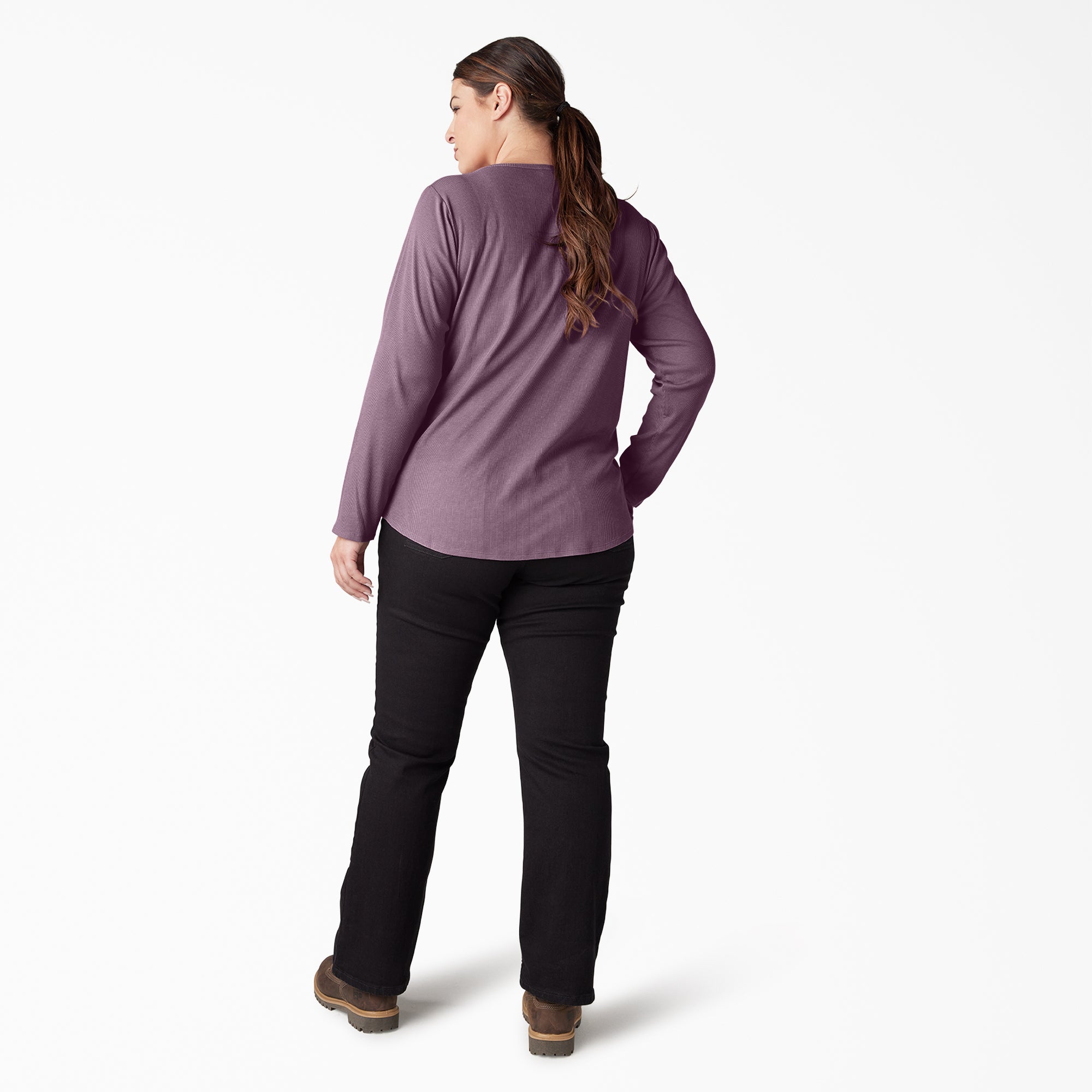 Women's Plus Henley Long Sleeve Shirt - Image 6