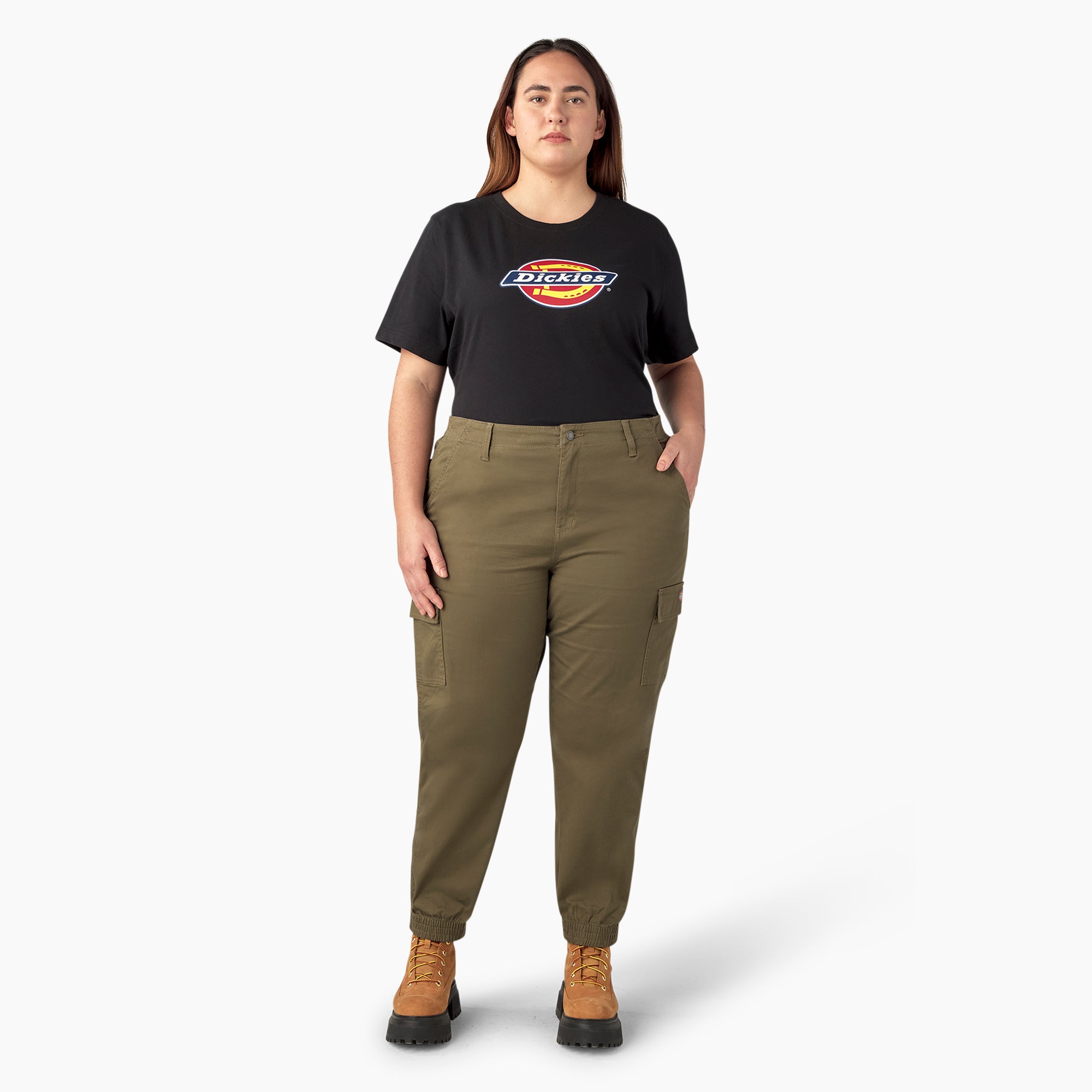 Women's Plus High Rise Fit Cargo Pants - Image 5
