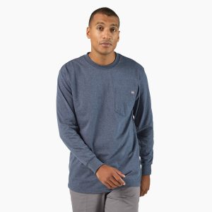 Heavyweight Heathered Long Sleeve Pocket T-Shirt