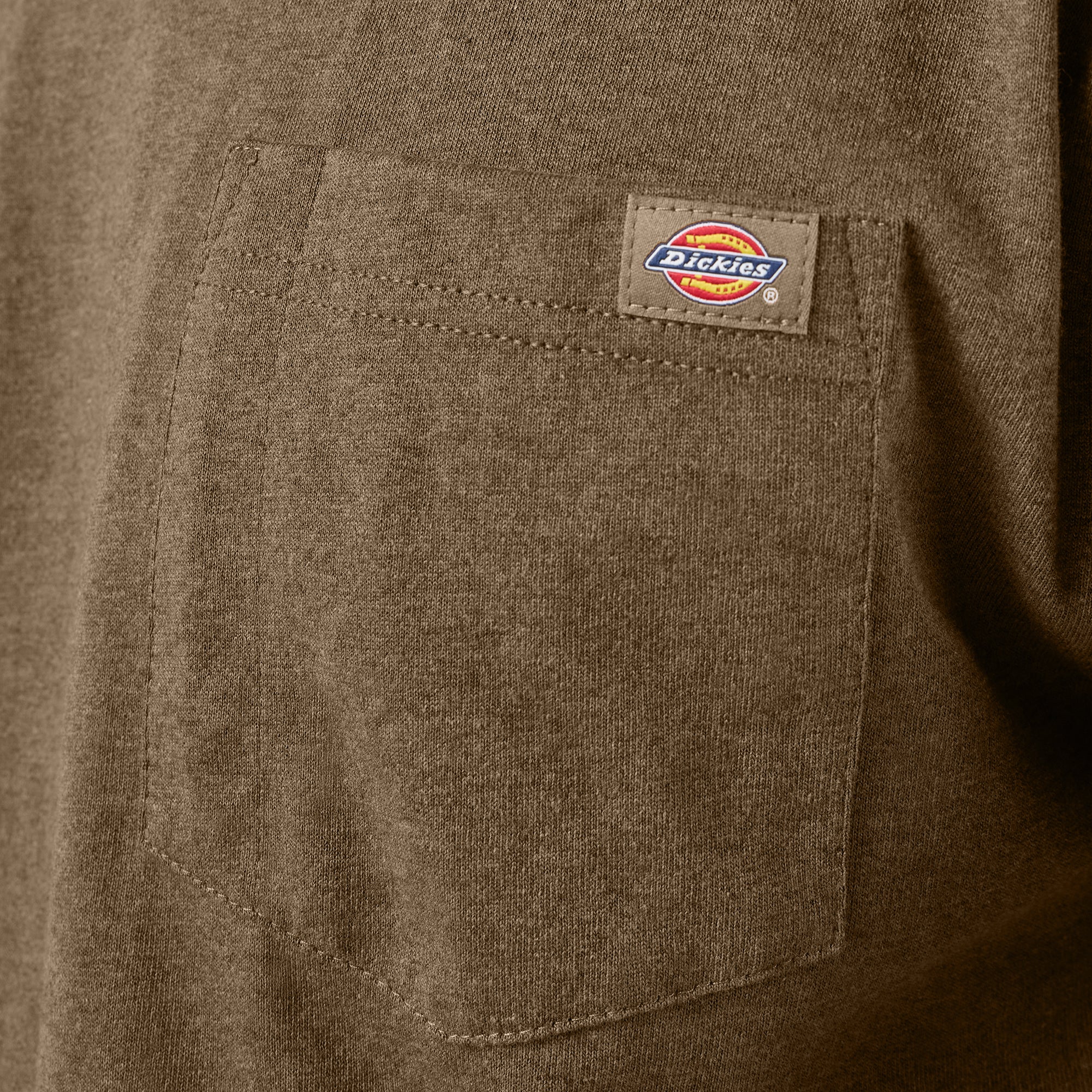 Heavyweight Heathered Long Sleeve Pocket T-Shirt - Image 6