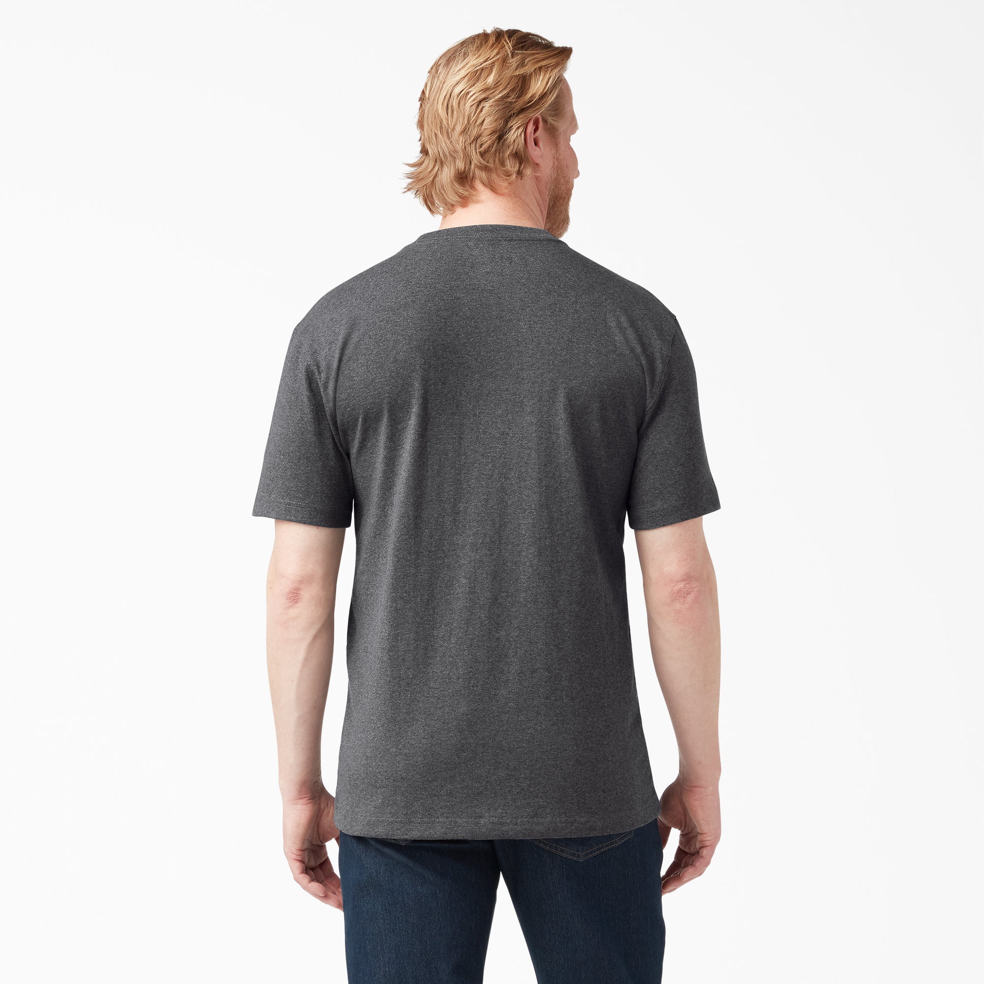 Heavyweight Heathered Short Sleeve Pocket T-Shirt - Image 2