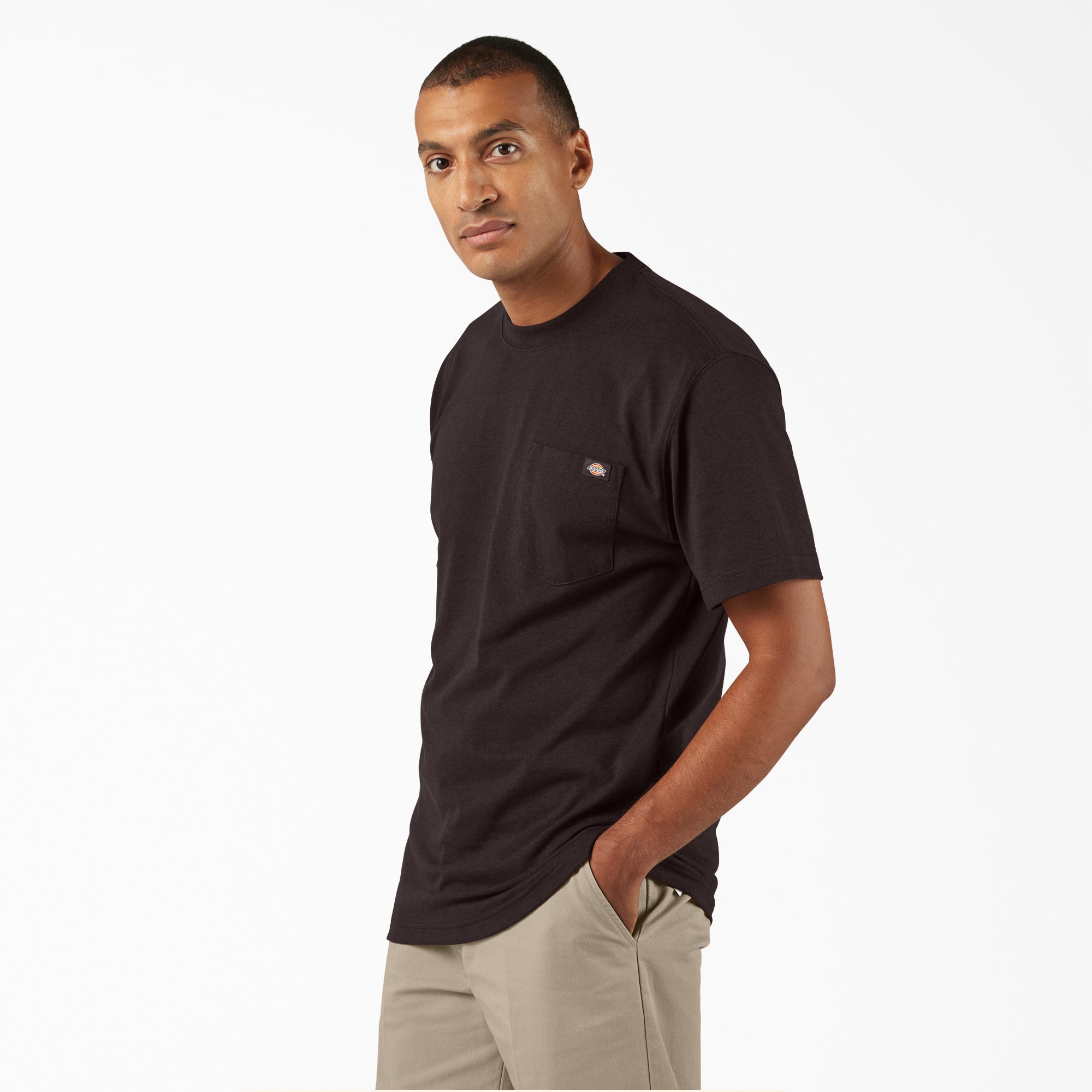 Heavyweight Heathered Short Sleeve Pocket T-Shirt - Image 3