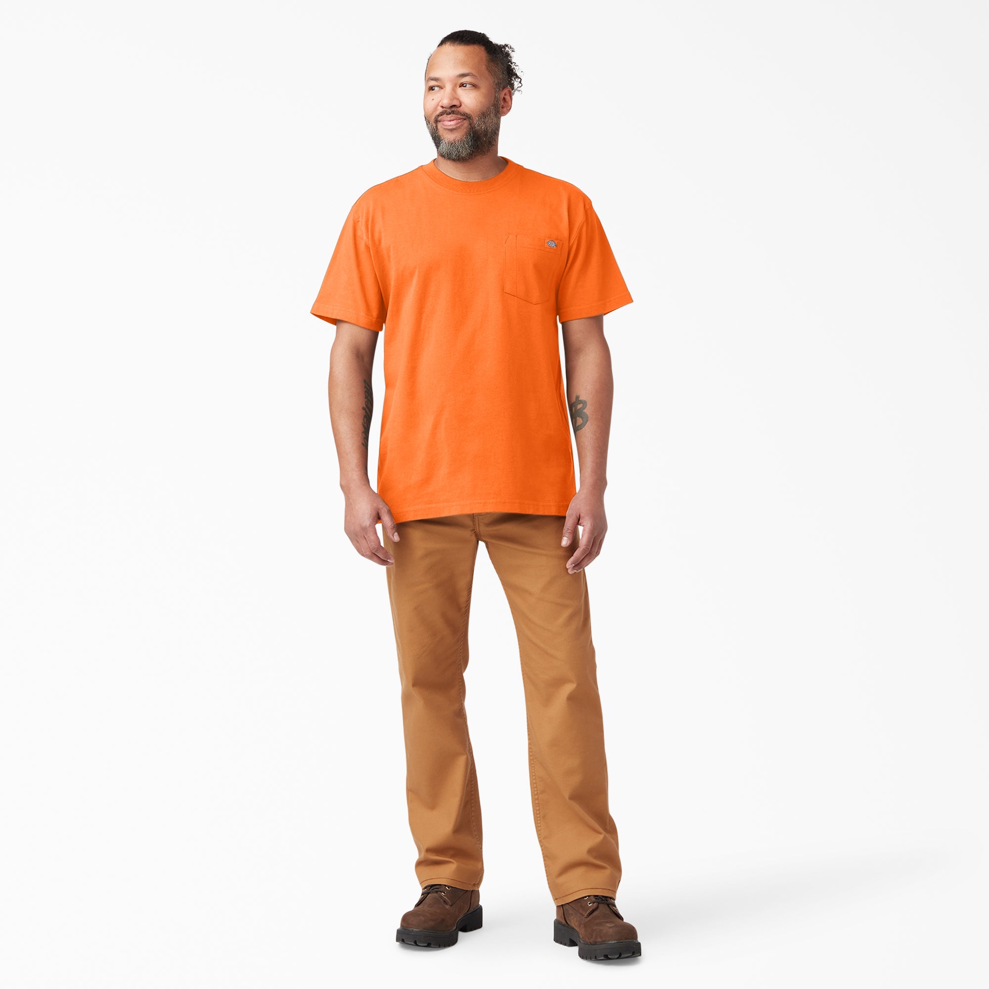 Heavyweight Neon Short Sleeve Pocket T-Shirt - Image 4